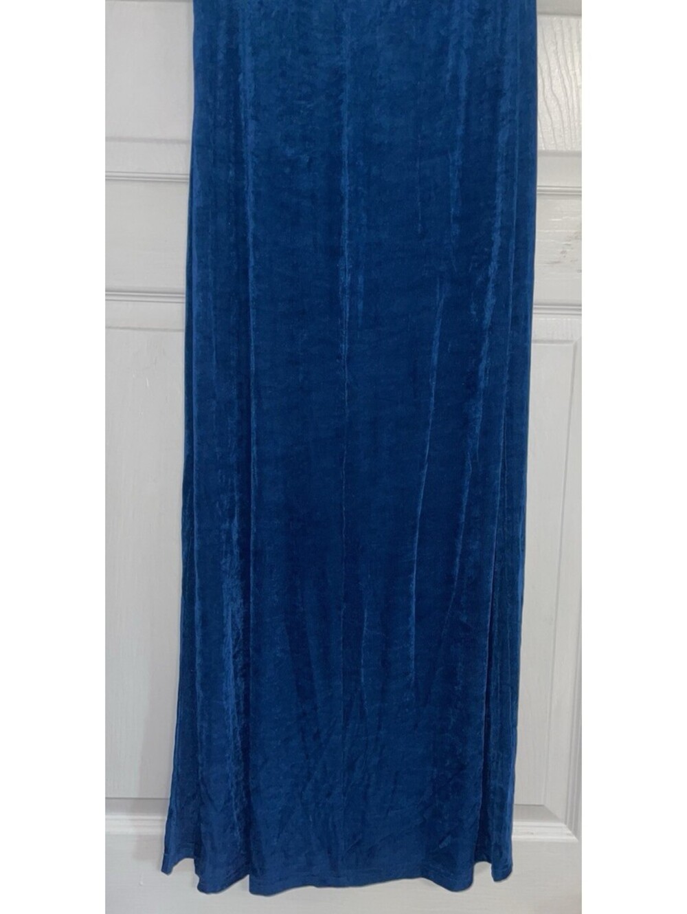 Vintage Y2k JKLA California Womens Maxi Skirt Side Slit Teal Blue large